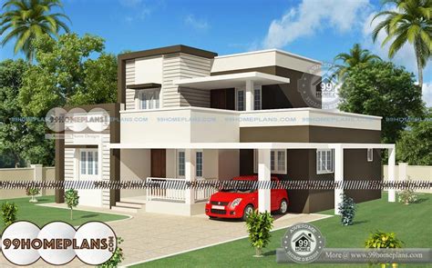 Modern And Perfect Indian House Design Front View 2 Story Below 2000 Sq