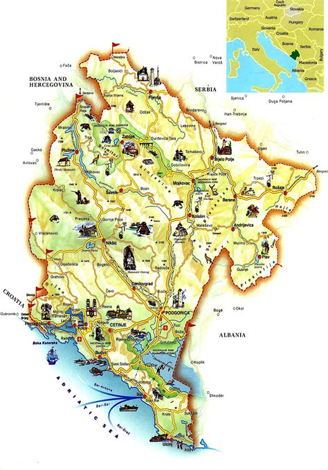 Maps Of Montenegro Detailed Map Of Montenegro In English Tourist