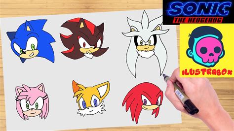 Como Dibujar A Los Personajes De Sonic How To Draw Sonic The Hedgehog Youtube