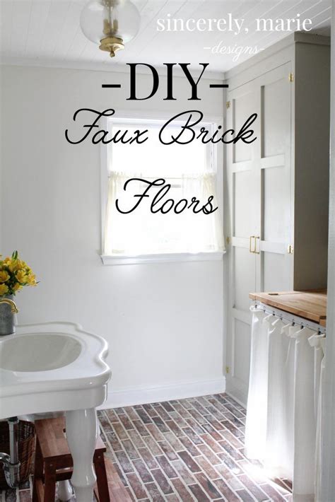 Diy Faux Brick Flooring Sincerely Marie Designs Faux Brick Faux