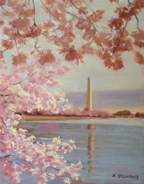 Kim Stenbergs Painting Journal Cherry Blossoms Cascading Oil On