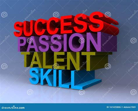 Success Passion Talent Skill Stock Illustration Illustration Of