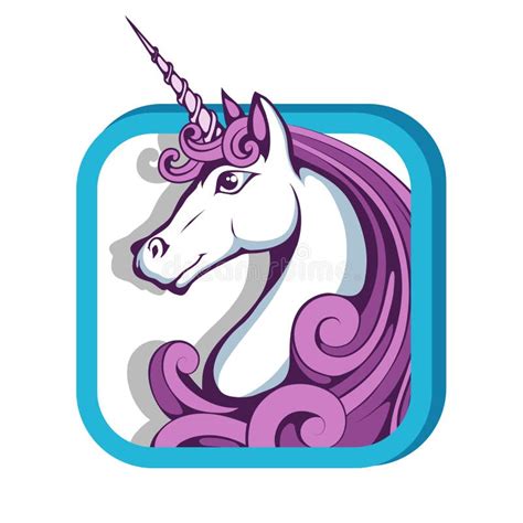 Unicorn Cartoon Unicorn Head Magic Animal Stock Vector Illustration