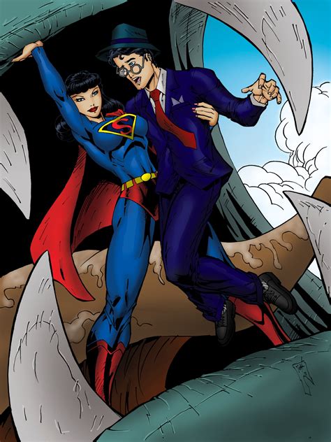 fanart i commissioned based on the fleischer superman cartoons where the roles are reversed