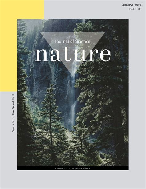 自然 杂志封面模板visme