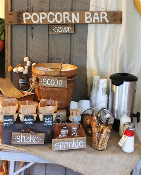 9 Fun And Creative Food Bars For Your Wedding Popcorn Bar Bars