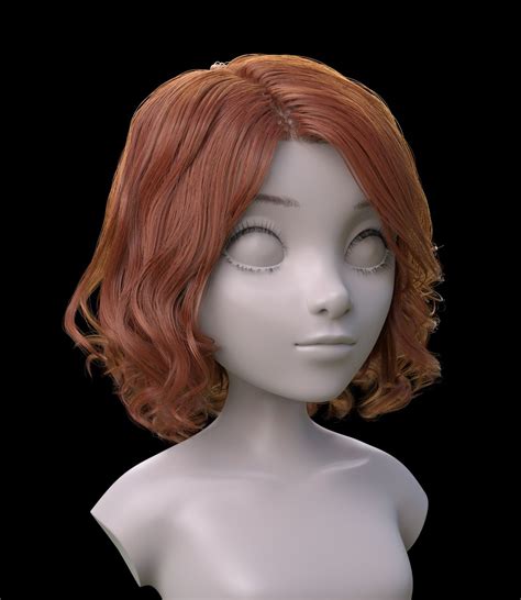 Artstation Hairstyles Noriko Sato Blender 3d Blender Hair 3d Model Character Character