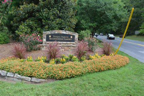 The adjacent caldwell park was established in honor of the rev. Entrance Sign - Picture of Tanger Family Bicentennial ...