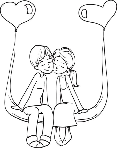 Free Printable Valentines Day Couple Coloring Page For Kids 4 Supplyme