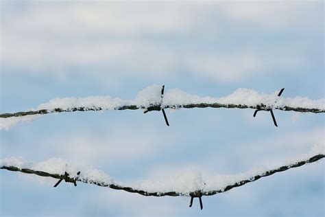 Snow Barbed Wire Snowy Winter Landmarks Natural Landmarks Mountains