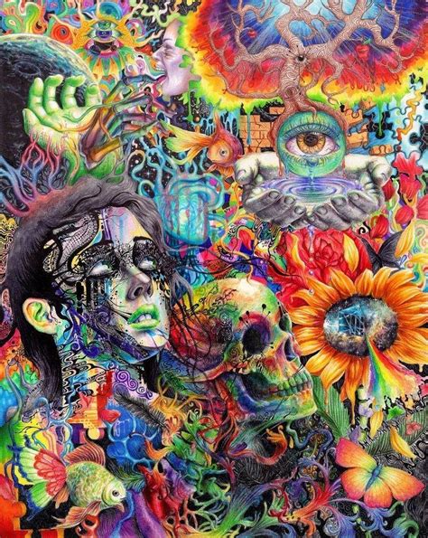Cool Hippy Art Psychedelic Hippie American Style Fawkes Guy Grey