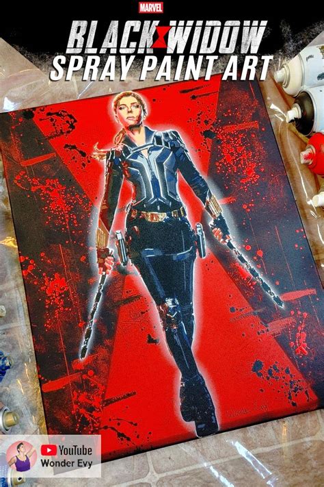 Black Widow Stencil Spray Paint Art Fan Art By Wonder Evy Scrolller