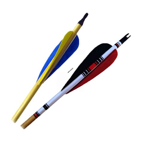 Mac Premium Wooden Arrows Ready To Use Qty 12 Merlin Archery