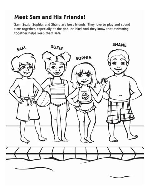 Use these summer coloring pages with toddlers, preschoolers, kindergartners, and grade 1 students. Safety Around Water Activity & Coloring Pages! | YMCA