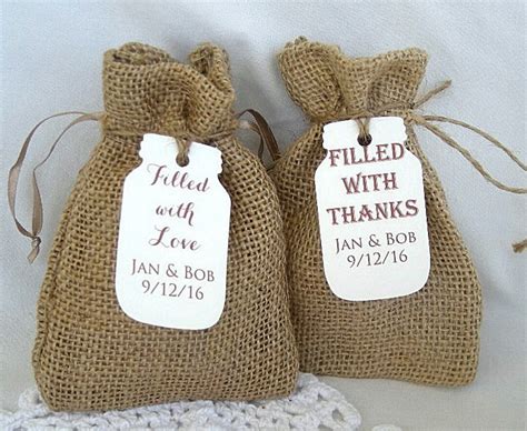 Personalized Favor Bags Burlap Wedding Burlap Favor Bags W Etsy