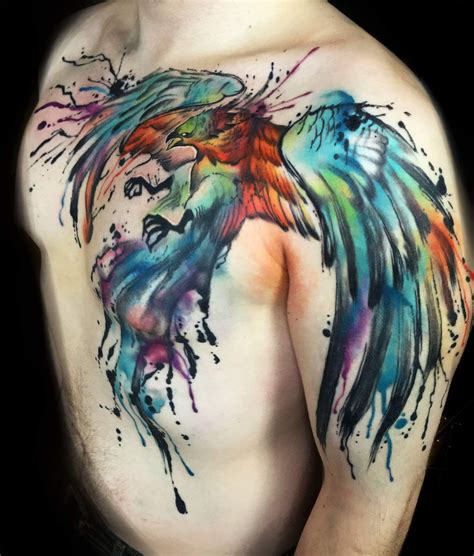 Watercolor Phoenix Done By Rachael Nelson I Ov Thee Dragon