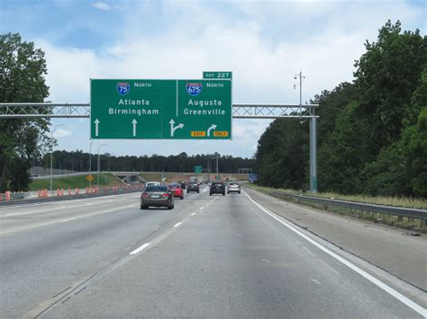Georgia Interstate 675 Northbound Cross Country Roads