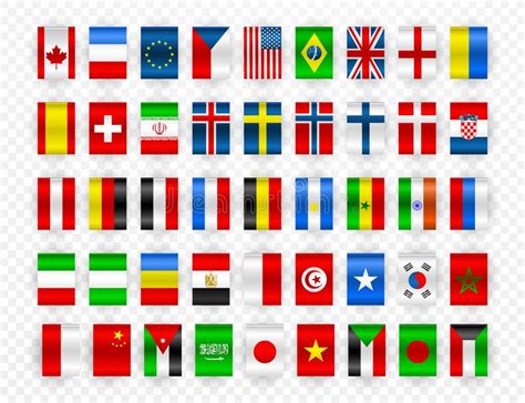 Set Of Flags Of Europe Vector Illustration Stock Vector Illustration