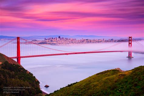 Light Happens A Wisp Of Fog Golden Gate At Sunset