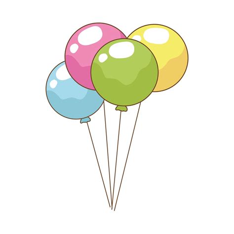 Floating Helium Balloons Icon 1994895 Vector Art At Vecteezy