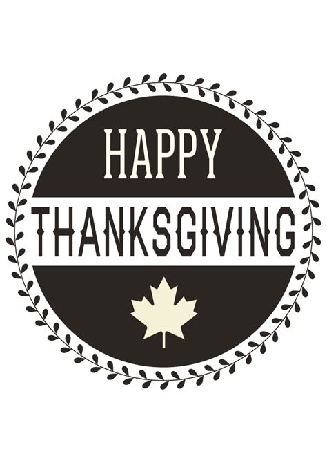 Happy Thanksgiving Clip Art Black And White