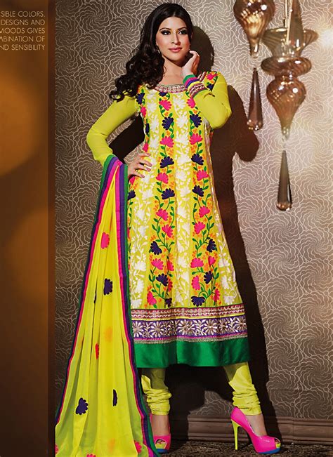 Yellow Salwar Kameez Anarkali Suits