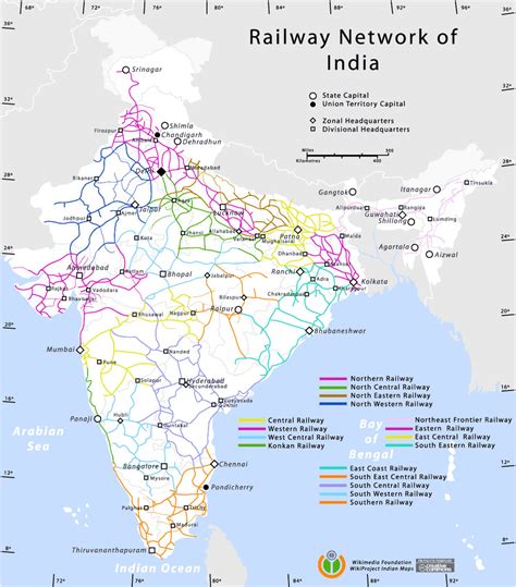 India Railway Map Map Of India Railway Network Railway Stations Images