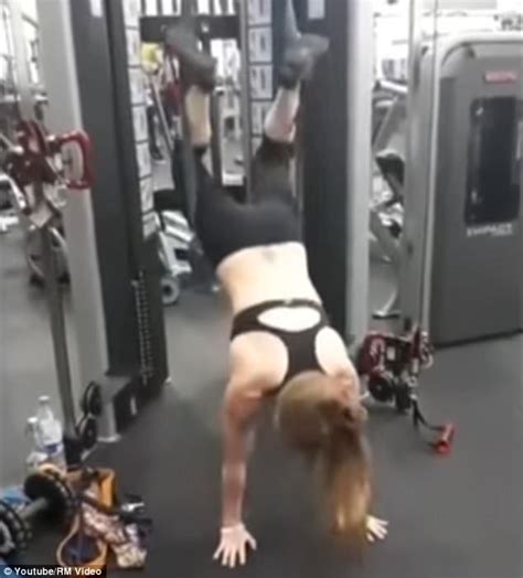Exercise Machine Rips Off Woman S Leggings In YouTube Clip Daily Mail