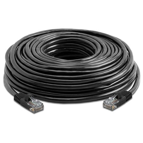 Pull the cable off the reel to the desired length and cut. 350Mhz Black Cat5e Ethernet Network Patch Cable, 568B wire - 75 FEET