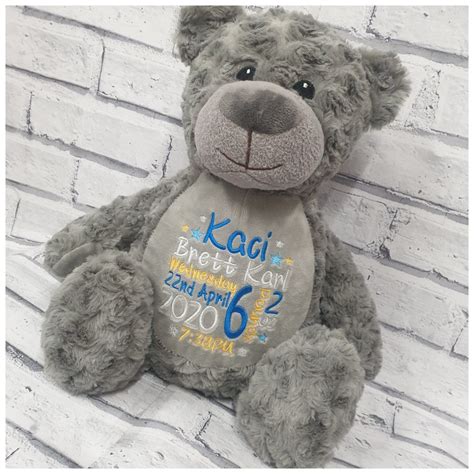 Personalised Teddy Bear Embroidered Baby Teddy New Baby T Full