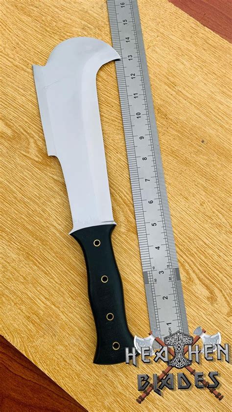 Custom Hand Made D2 Steel Machete Knife 14 With Micarat Etsy