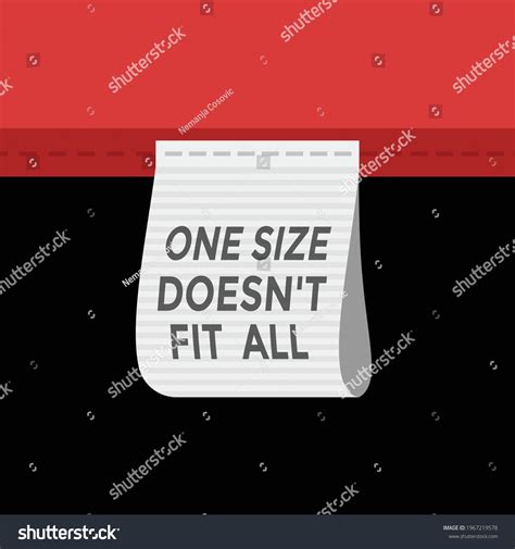 One Size Doesnt Fit All Clothes Stock Vector Royalty Free 1967219578
