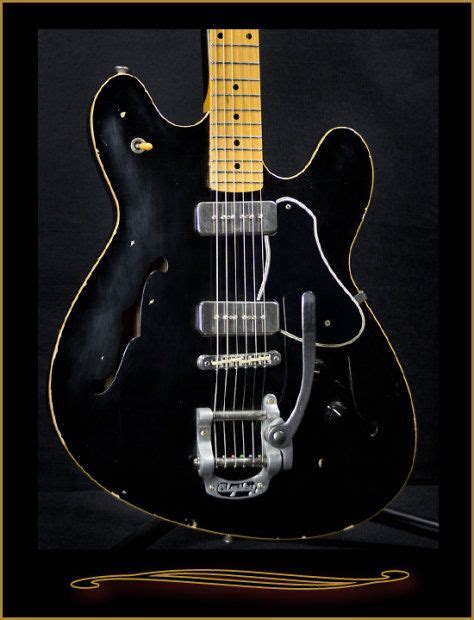 This Fano Gf6 Is In Their Bull Black Finish With Fralin P 90 Pickups Bigsby Tailpiece Swamp