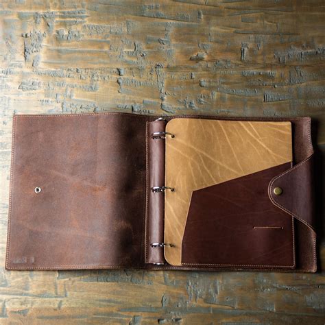 Personalized Fine Leather 3 Ring Binder Photo Album 1 5 Etsy