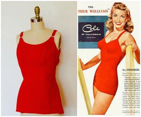 1950s Swimsuit Vintage 50s Bathing Suit Fitted By Glorytrain