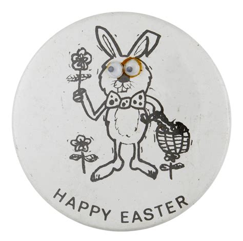 Happy Easter Rabbit Busy Beaver Button Museum