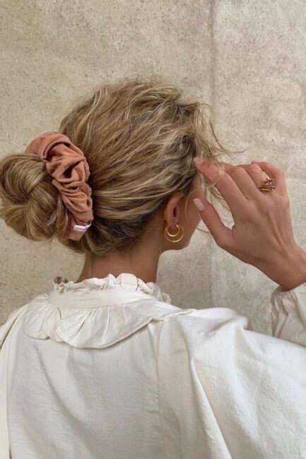 Cute Scrunchie Hairstyles For Short Hair 15 Vibrant Adorable