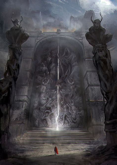 The Gates Of Amhrak By Jordangrimmer On Deviantart Paysage Fantastique Dark Fantasy Art