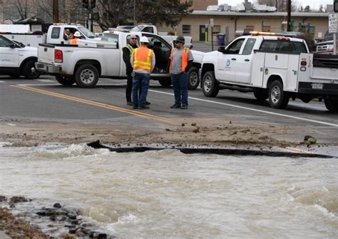 Water Main Break Causes Road Closures In The Highlands The Denver Post