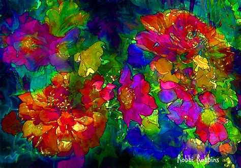 Wallpaper Colorful Painting Photoshop Flowers Garden Nature