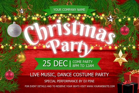 Christmas Party Landscape Poster Template Postermywall
