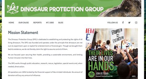 Check Out The Dinosaur Protection Group Viral Site For Jurassic World
