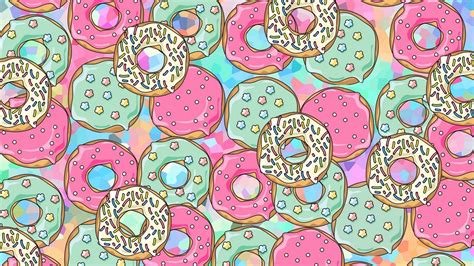 Wallpaper Donuts Patterns Sweet Colorful Texture Hd Picture Image