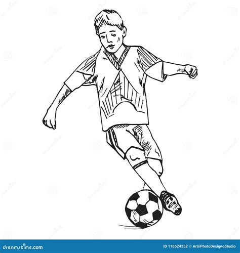 Easy Kicking A Soccer Ball Drawing Derbyann