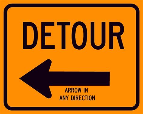 Detour Arrow Sign Highway Traffic Supply