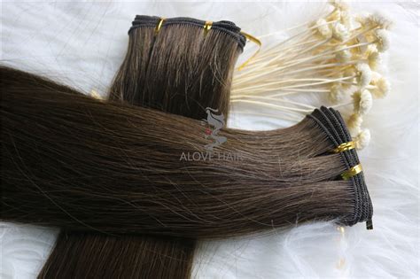 Hand Sewn Weft Hair Extensions Cuticle Hair Weave Alove Hair