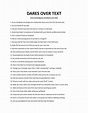 31 Dares Over Text - The One List You Need For Exciting Fun