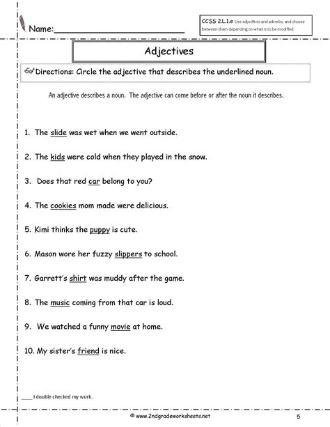 Free Using Adjectives And Adverbs Worksheets Db Excel Com