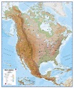 North America Wall Map Physical