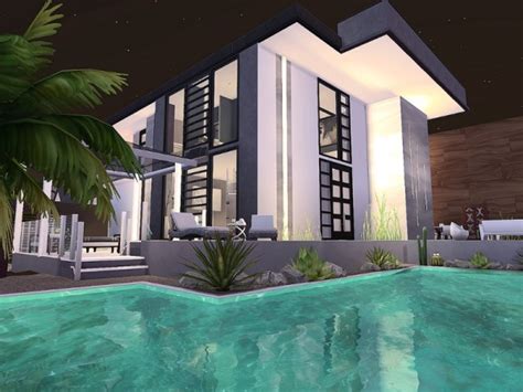 The Sims Resource Ultra Modern Mansion No Cc By Sarinasims • Sims 4